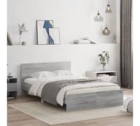 Vidaxl Cadre De Lit Avec Tête De Lit Sonoma Gris 120x190 Cm Gris