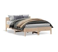 vidaXL Cadre de Lit avec Tête de Lit, Lit Double avec Sommier à Lattes, Lit Adulte, Meuble de Chambre, Moderne, 140x200 cm 842750