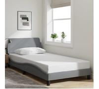 Vidaxl Cadre De Lit Avec Tête De Lit Gris Clair 100x200 Cm Tissu Gris