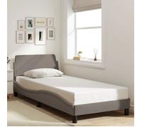vidaXL Cadre de Lit avec Tête de Lit, Lit Rembourré avec Sommier à Lattes, Lit Simple avec Pied, Lit Adulte de Chambre, 373089