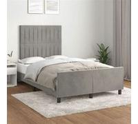 vidaXL Cadre de lit avec tête de lit 160x200 cm Velours Vert foncé Double