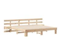 vidaXL Cadre de lit avec tête de lit Marron 180 x 200 cm Pin Massif, Lit Plateforme Moderne, Construction en pin Solide, Surface rectangulaire, Meuble de Chambre stylé