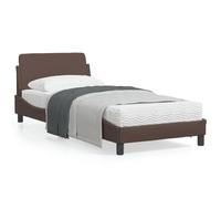 vidaXL Cadre de lit avec tête de lit Marron 90x190 cm Similicuir Marron