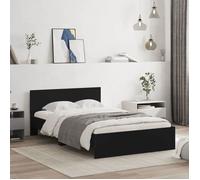 vidaXL Cadre de lit avec tête de lit noir 120x190 cm 3207512