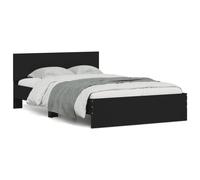 vidaXL Cadre de lit avec tête de lit noir 120x190 cm 3207512