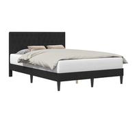 vidaXL Cadre de lit avec tête de lit Noir 140 x 190 cm Velours