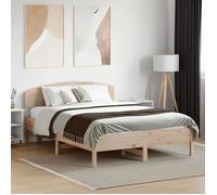 vidaXL Cadre de Lit avec Tête de Lit, Sommier à Lattes, Lit Adulte, Lit Double de Chambre à Coucher Intérieur, 140x190 cm 3207225