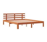 Vidaxl Cadre De Lit Et Tête De Lit Cire Marron 160x200 Cm Bois De Pin Multicolore