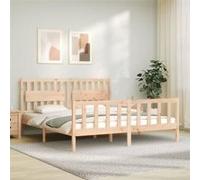 vidaXL Cadre de lit sans matelas bois massif de pin Marron