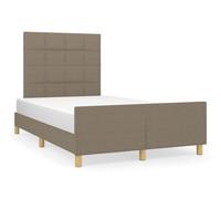 vidaXL Cadre de lit avec tête de lit taupe 120x190 cm tissu