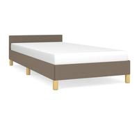 Vidaxl Cadre De Lit Avec Tête De Lit Taupe 90x190 Cm Tissu Gris