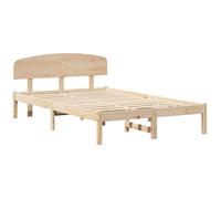 vidaXL Cadre de lit avec tête de lit brun 120 x 190 cm pin massif