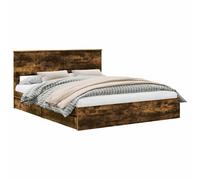 vidaXL Cadre de lit avec tiroir avec tête de lit Bois d'ingénierie, Cadre de lit de rangement contemporain, design spacieux, durable, finition résistante à l'eau, mobilier de chambre fonctionnel, solu