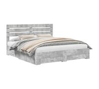 vidaXL Cadre de lit avec tiroir avec tête de lit Bois d'ingénierie, Cadre de lit Moderne, Rangement élégant, Design Compact, Meuble Chic, Bois résistant, Style Minimaliste