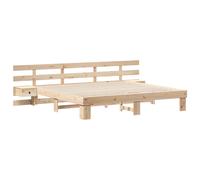 Vidaxl Cadre De Lit Avec Tiroir Marron 200 X 200 Cm Bois Massif En Pin