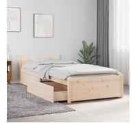 vidaXL Cadre de lit avec tiroirs 75x190 cm Petit simple 3103473