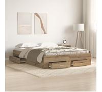 vidaXL Cadre de Lit avec Tiroirs Chêne Artisan Bois d'Ingénierie 3333973