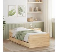 vidaXL Cadre de lit avec tiroirs chêne sonoma 90x190 cm 3207380