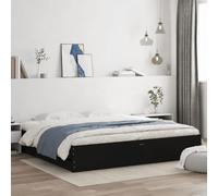 Vidaxl Cadre De Lit Avec Tiroirs Sans Matelas Noir 180x200 Cm Marron