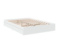 vidaXL Cadre de lit avec tiroirs sans Matelas Blanc 150x200 cm