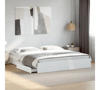 vidaXL Cadre de lit avec tiroirs sans matelas blanc 180x200 cm 3280636