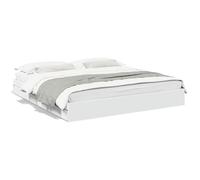 Vidaxl Cadre De Lit Avec Tiroirs Sans Matelas Blanc 180x200 Cm Blanc