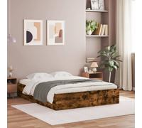 Vidaxl Cadre De Lit Avec Tiroirs Sans Matelas Chêne Fumé 150x200 Cm Multicolore