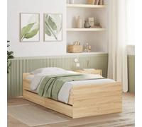 Vidaxl Cadre De Lit Avec Tiroirs Sans Matelas Chêne Sonoma 100x200 Cm