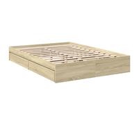 vidaXL Cadre de lit avec tiroirs sans matelas chêne sonoma 160x200 cm 3280645
