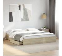 vidaXL Cadre de lit avec tiroirs sans matelas chêne sonoma 180x200 cm 3280638