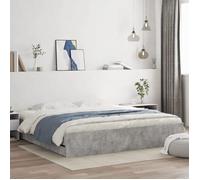 vidaXL Cadre de lit 3207262 à tiroirs 160x200 cm Gris béton Bois d'ingénierie