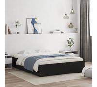 Vidaxl Cadre De Lit Avec Tiroirs Sans Matelas Noir 150x200 Cm Marron