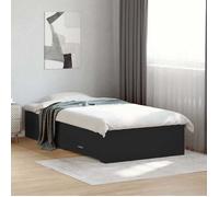 vidaXL Cadre de lit avec tiroirs sans matelas noir 75x190 cm 3280441