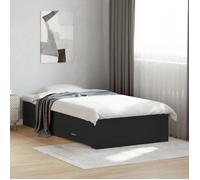 vidaXL Cadre de lit avec tiroirs sans matelas noir 75x190 cm 3280441