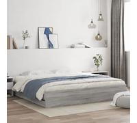 vidaXL Cadre de lit à tiroirs sonoma gris 160x200 cm bois d'ingénierie, lit, lit de rangement, cadre de lit double, lit 3207264