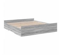 vidaXL Cadre de lit avec tiroirs sans matelas Sonoma gris 180x200 cm