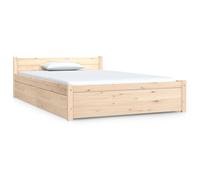 vidaXL Cadre de lit avec tiroirs 120x190 cm Petit double