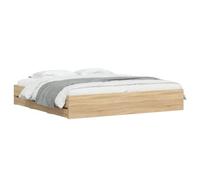 vidaXL Cadre de lit avec tiroirs sans matelas chêne Sonoma 180x200 cm marron