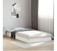 vidaXL Cadre de lit blanc 100x200 cm bois d'ingénierie, meuble de chambre à coucher, sommier, lit de palette, lit, lit 842056