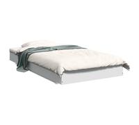 vidaXL Cadre de lit blanc 100x200 cm bois d'ingénierie, meuble de chambre à coucher, sommier, lit de palette, lit, lit 842056