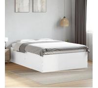 vidaXL Cadre de lit Blanc 120x190 cm bois d'ingénierie, meuble de chambre à coucher, sommier, lit à panneaux, lit, lit 3280951