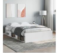 Vidaxl Cadre De Lit Blanc 120x190 Cm Petit Double Blanc