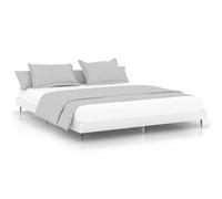 Bedframe LED massief hout wit 120x200 cm832253