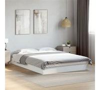 Vidaxl Cadre De Lit Blanc 140x200 Cm Bois D'ingénierie Blanc