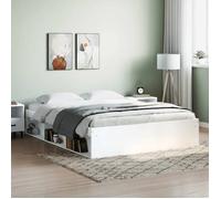 vidaXL Cadre de lit sans matelas blanc 150x200 cm
