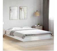 Vidaxl Cadre De Lit Sans Matelas Blanc 160x200 Cm Bois D'ingénierie Blanc