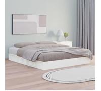 vidaXL Cadre de lit Blanc 160x200 cm Bois massif 820667
