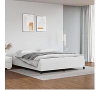 vidaXL Cadre de Lit Blanc 160x200 cm Sommier à Lattes Lit Rembourré Cadre à Lattes Lit Double Adulte 347258