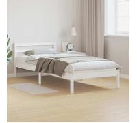 vidaXL Cadre de lit Blanc 225,5 x 95,5 x 69,5 cm Bois de Pin Massif 869777