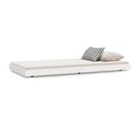 Vidaxl Cadre De Lit Blanc 75x190 Cm Bois De Pin Massif Blanc
